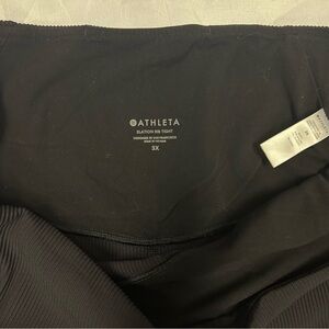 Athleta Black Elation Rib Tights